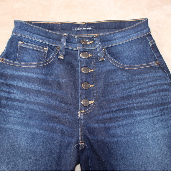 Lucky Brand Women's High Rise Dark Blue Jeans - Picture 3 of 6